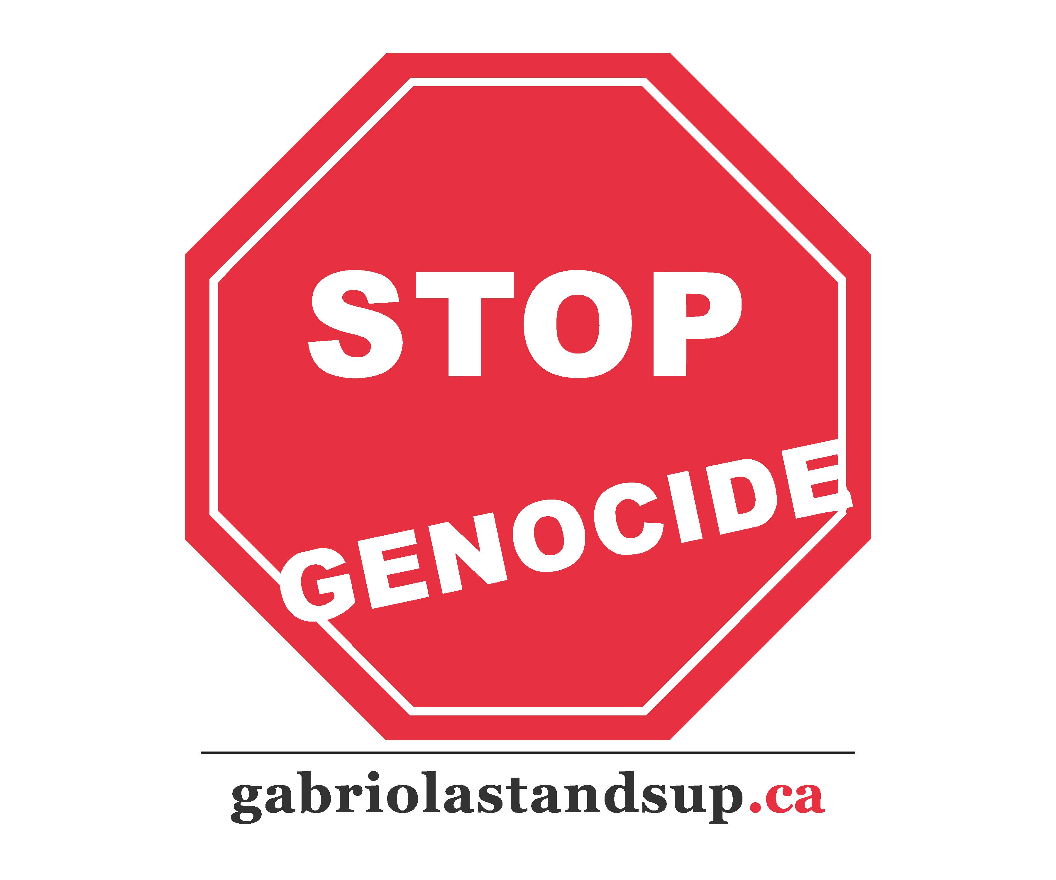 Stop Genocide sign print file preview
